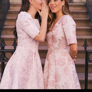 Gal meets Glam pink shimmering dress